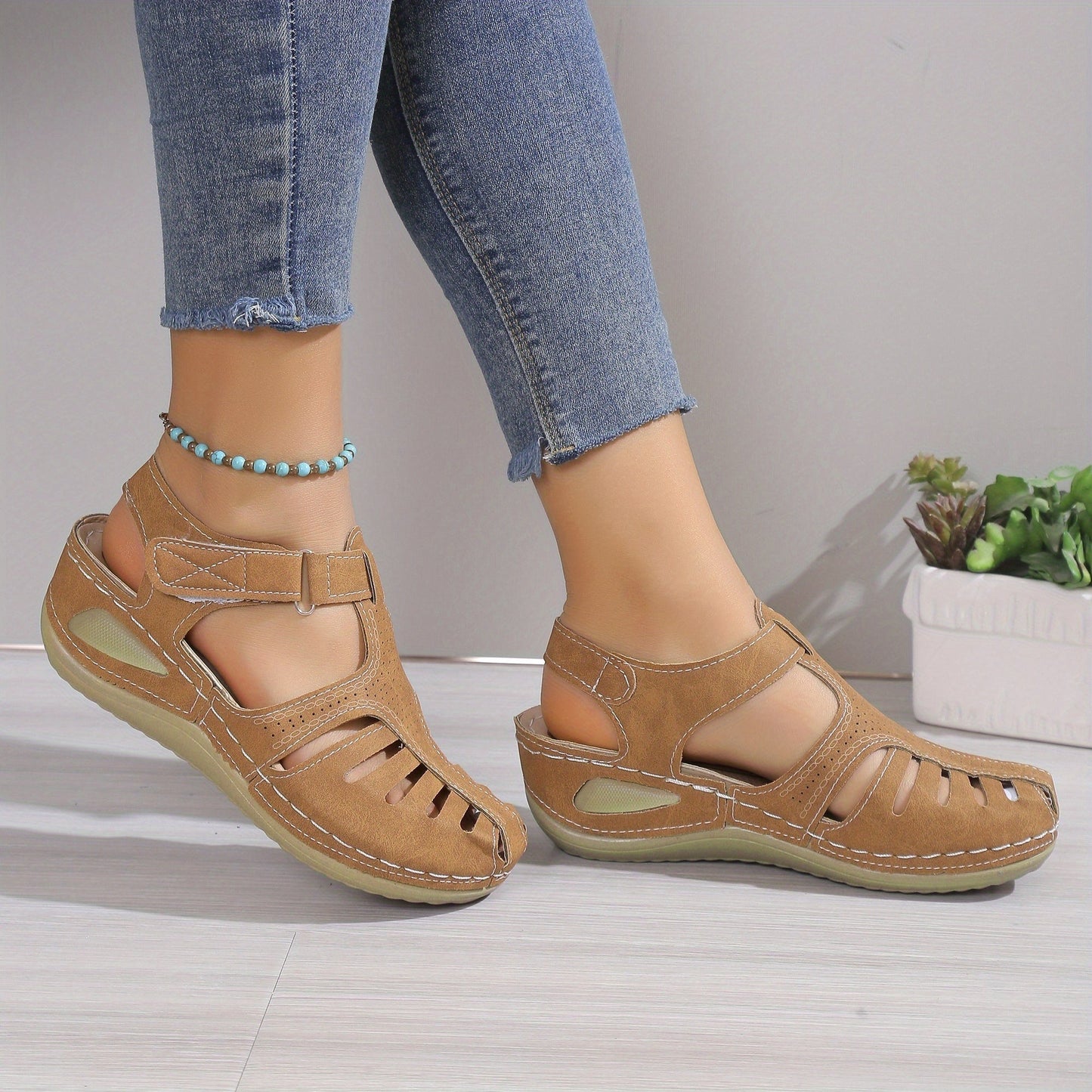Leni – Comfortsandalen met een zachte verhoging