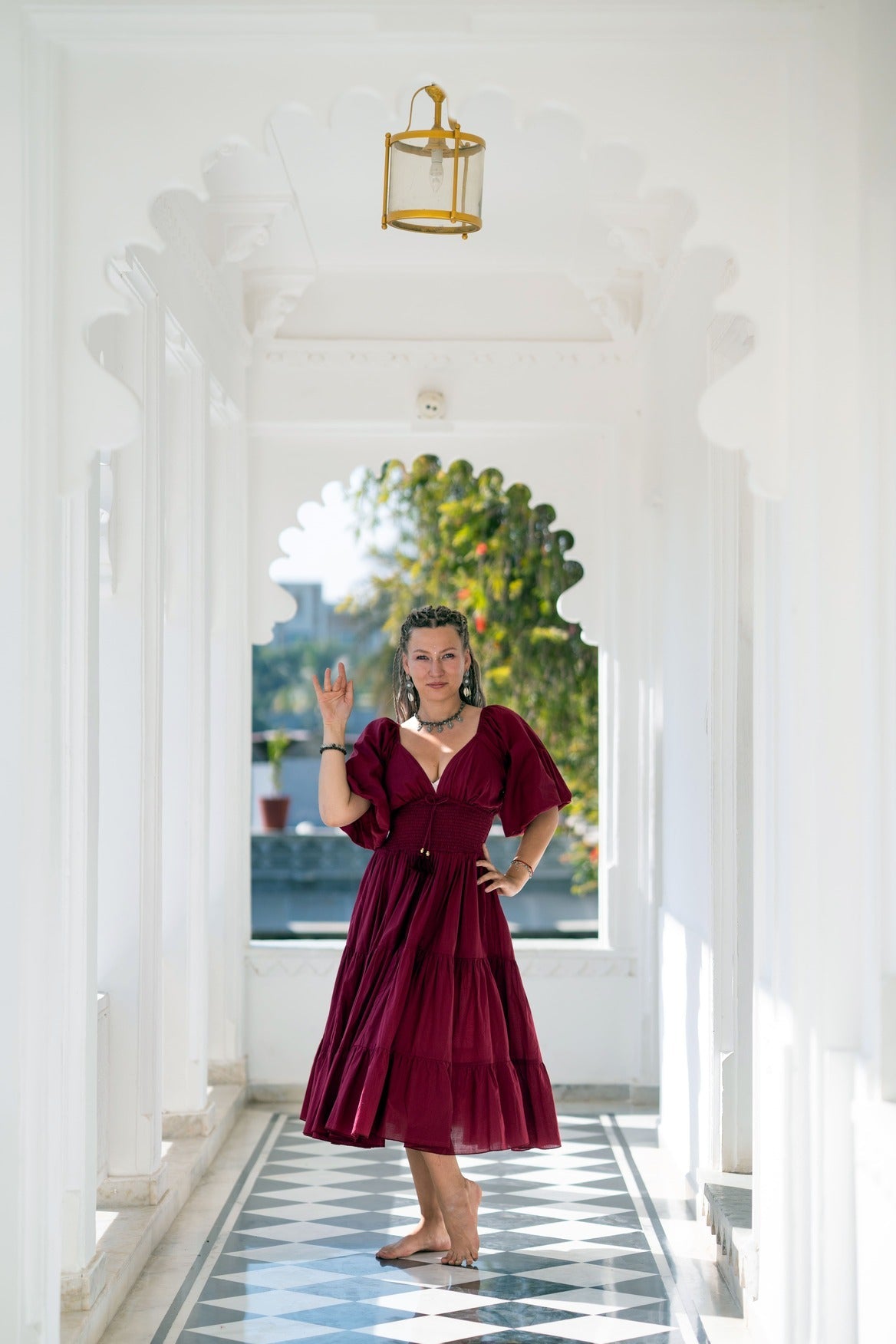 Tara Jurk Midi Burgundy