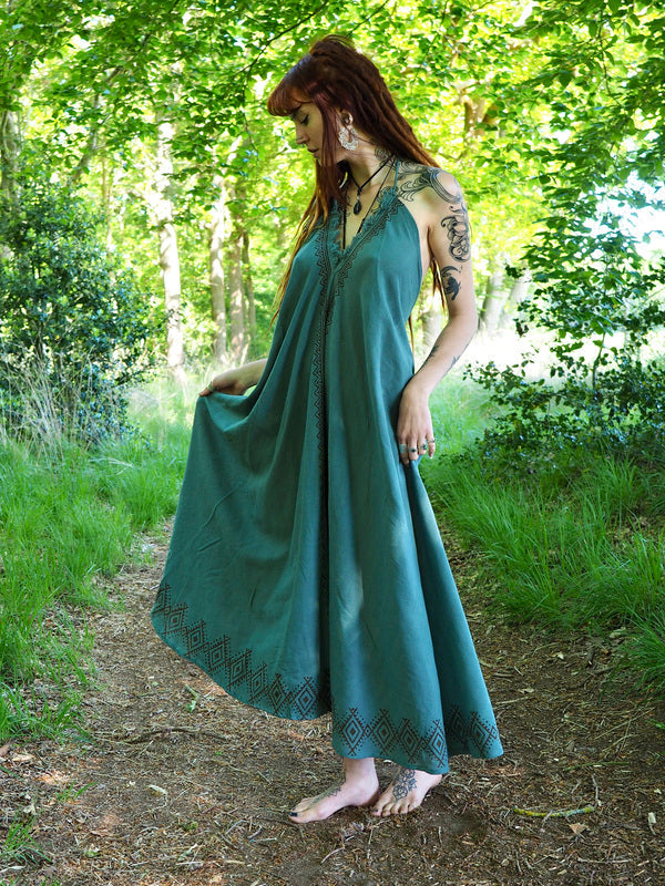 Moonflower zomerjurk Petrol