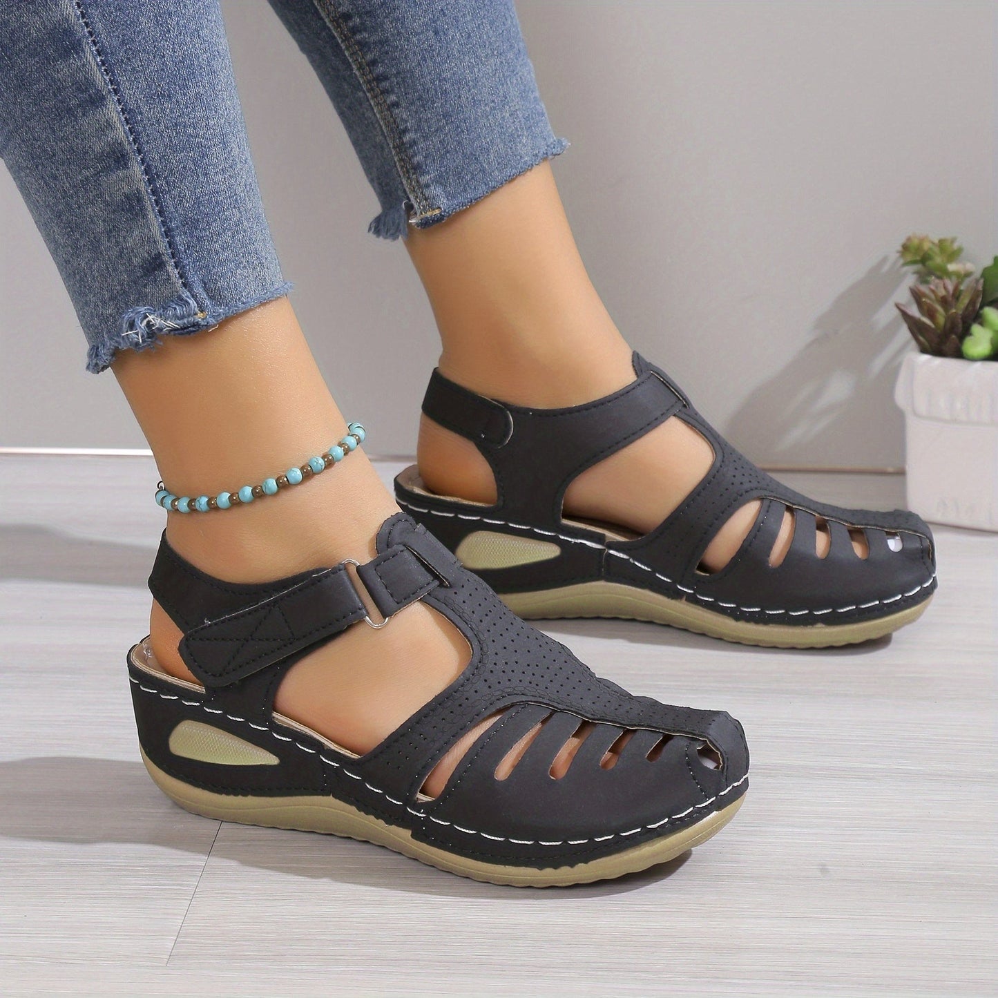 Leni – Comfortsandalen met een zachte verhoging