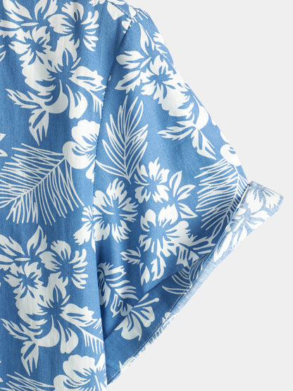 Janado®| Hawaïblouse met korte mouwen en bloemenpatroon