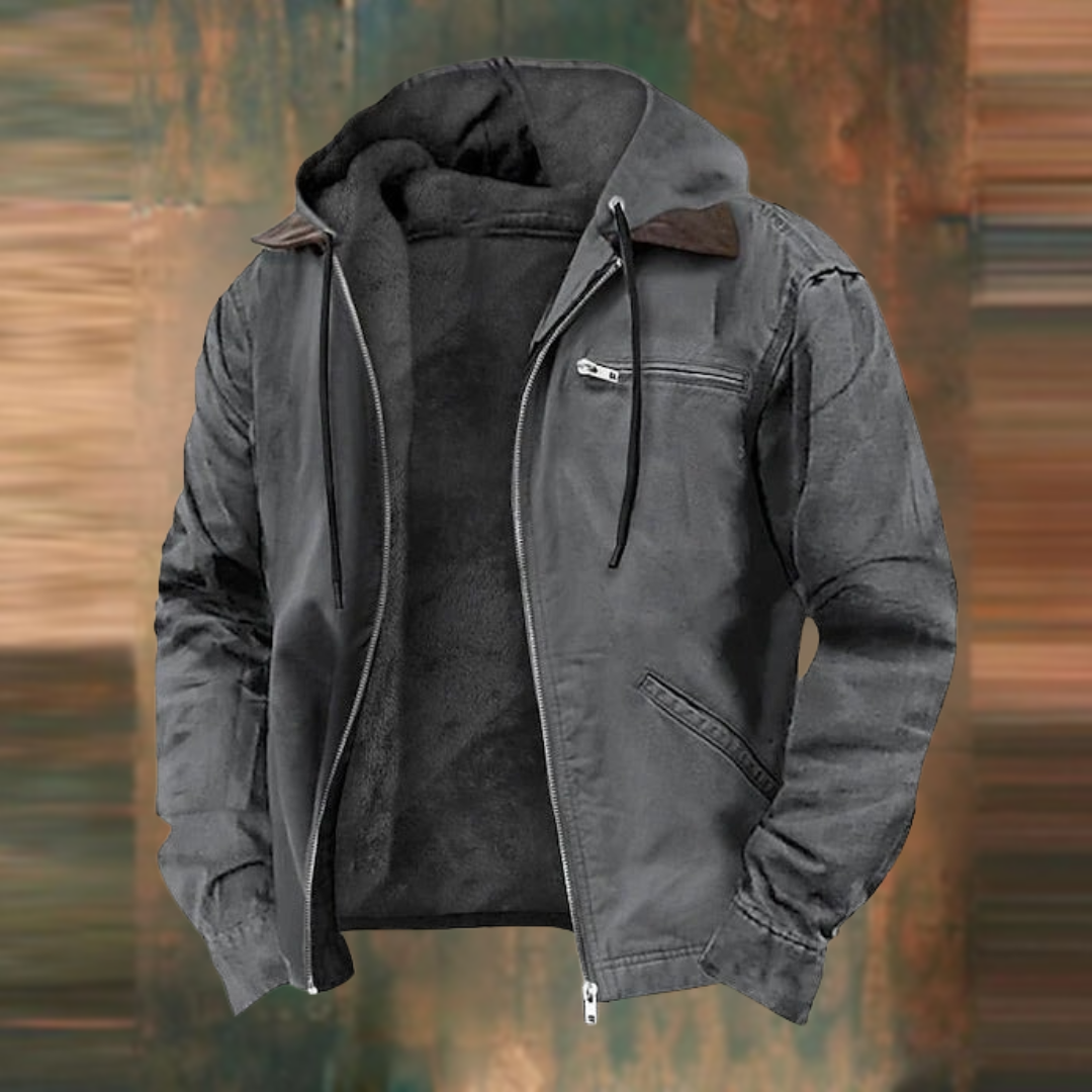 Gevoerde Herenjas | Warm & Stoer | Met Capuchon en Fleece Voering