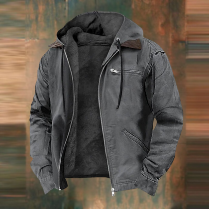 Gevoerde Herenjas | Warm & Stoer | Met Capuchon en Fleece Voering