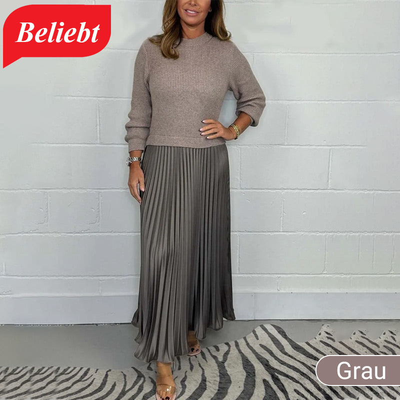 MARIA | Elegante en stijlvolle plooijurken met ronde halslijn