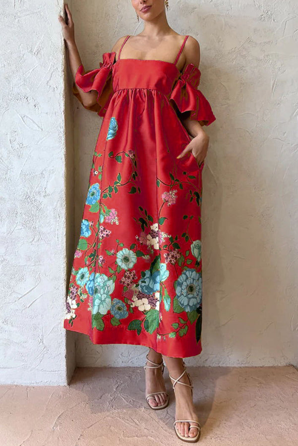 Arielle | Elegante jurk met unieke mouwen en praktische zakken
