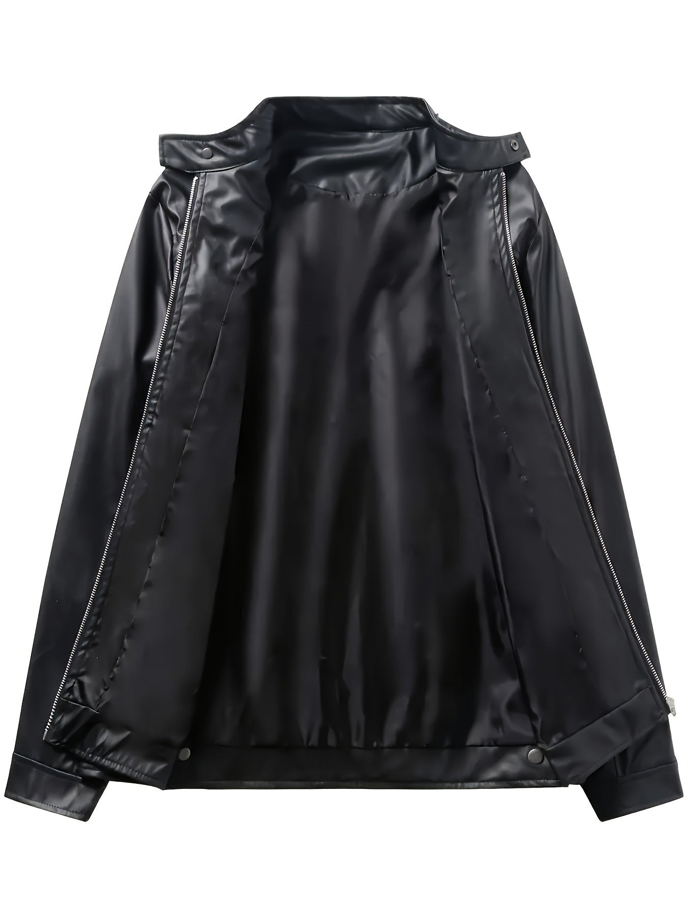 Heren Motorjack | Stijlvolle PU-Leren Jas | Sportieve Biker Look