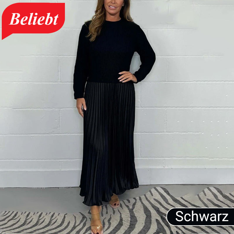 MARIA | Elegante en stijlvolle plooijurken met ronde halslijn