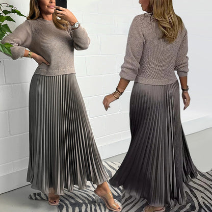 MARIA | Elegante en stijlvolle plooijurken met ronde halslijn