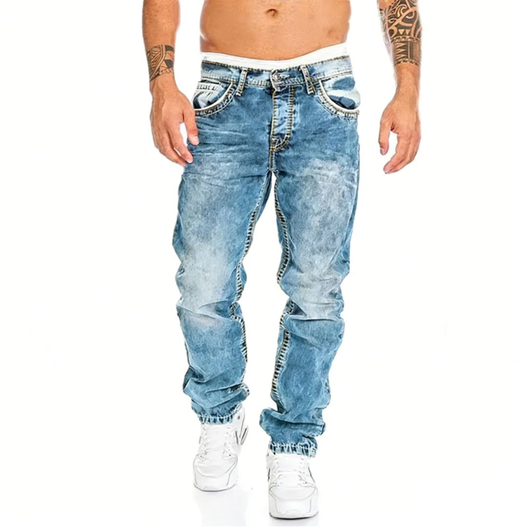 Comfort Stretchjeans voor Heren – Tijdloos Minimalistisch Design, Perfect voor Zomerdagen
