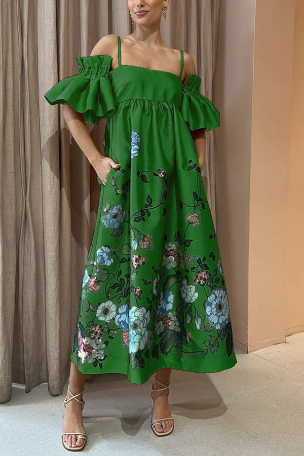 Arielle | Elegante jurk met unieke mouwen en praktische zakken