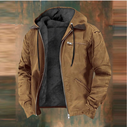 Gevoerde Herenjas | Warm & Stoer | Met Capuchon en Fleece Voering