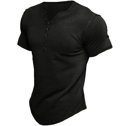 Henley Shirt Korte Mouw – Tijdloos en Casual
