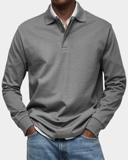 Van Delft Mode® | Comfortabele lente polo met lange mouw