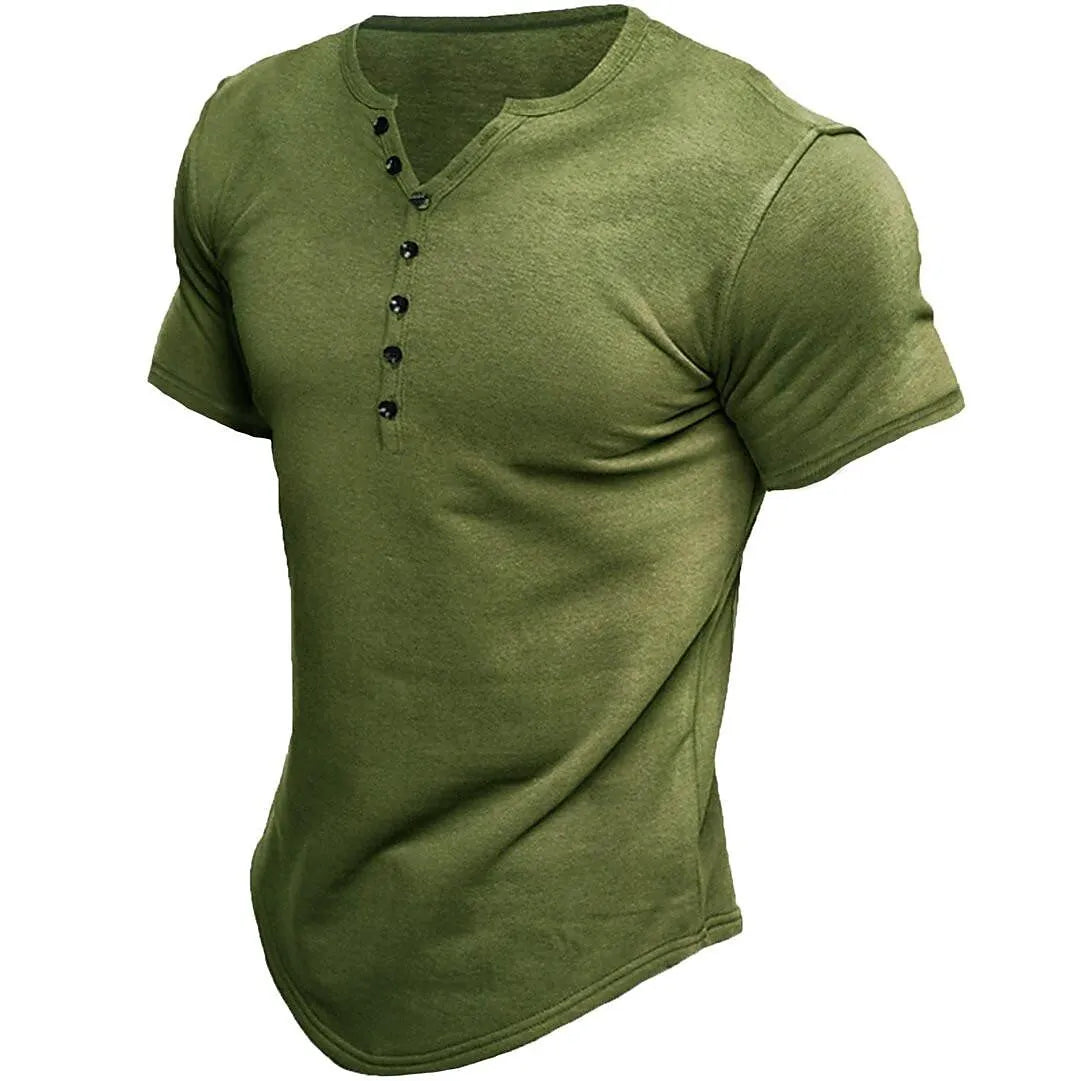 Henley Shirt Korte Mouw – Tijdloos en Casual