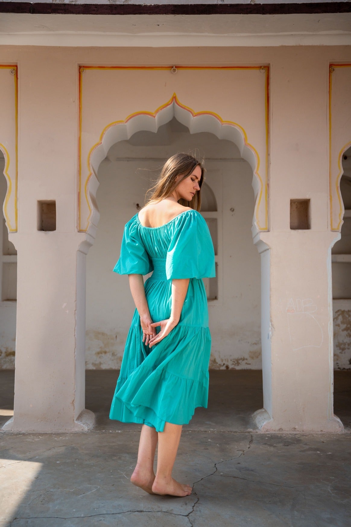 Tara Jurk Midi Turquoise