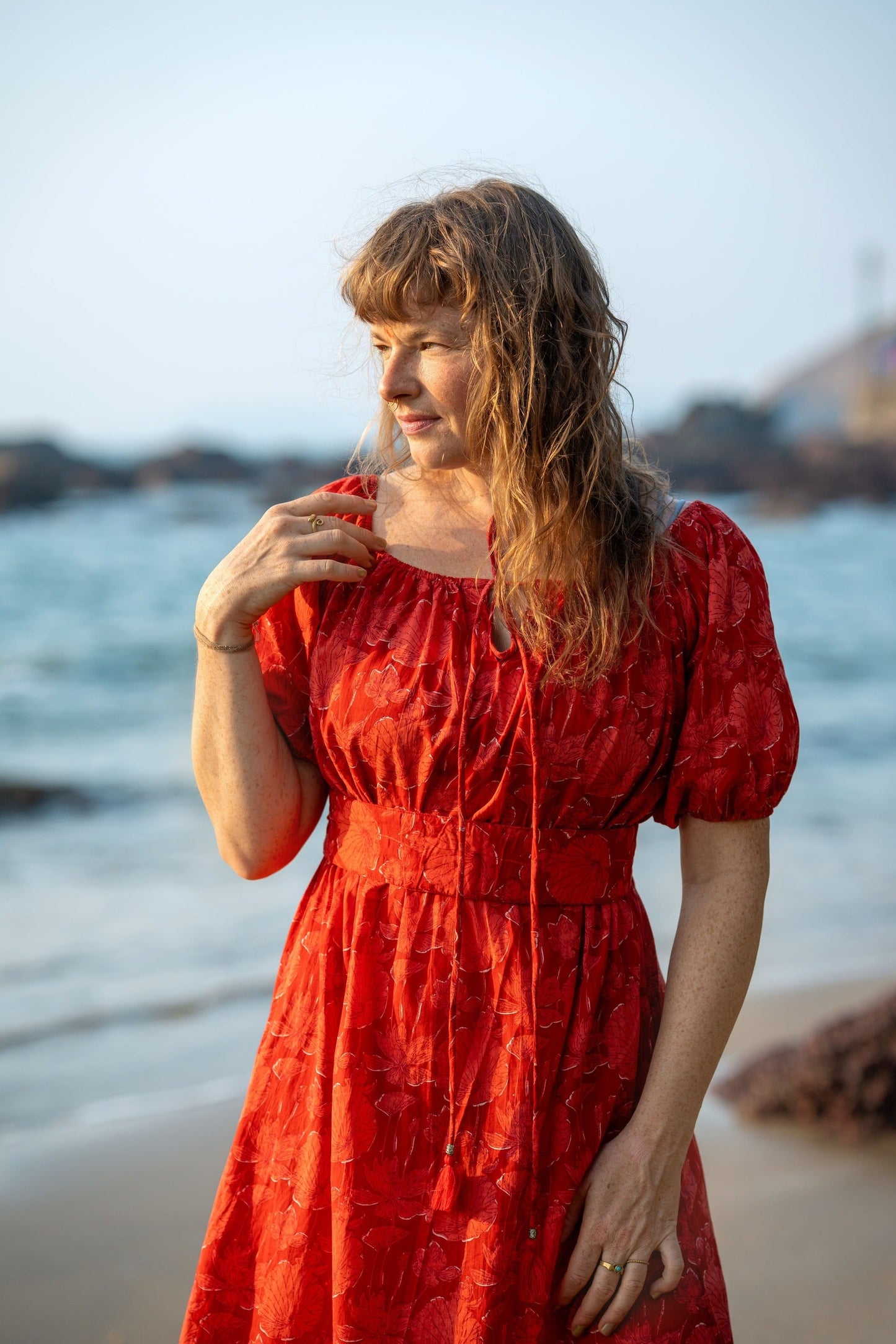 Selene Zomerjurk - Bohemian Maxi Jurk Rood