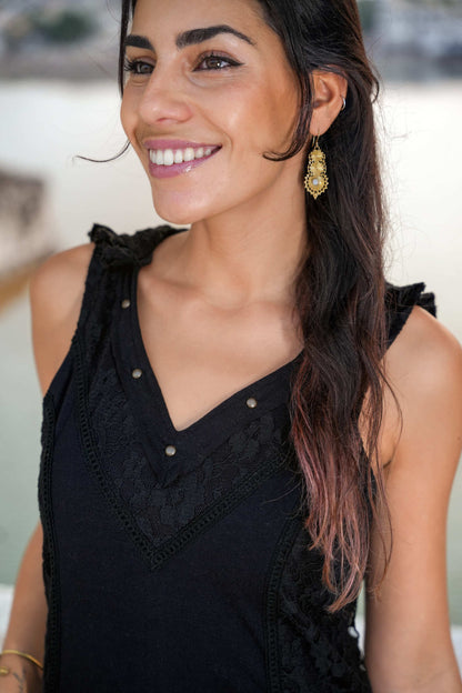 Boho Festival jurk Zwart