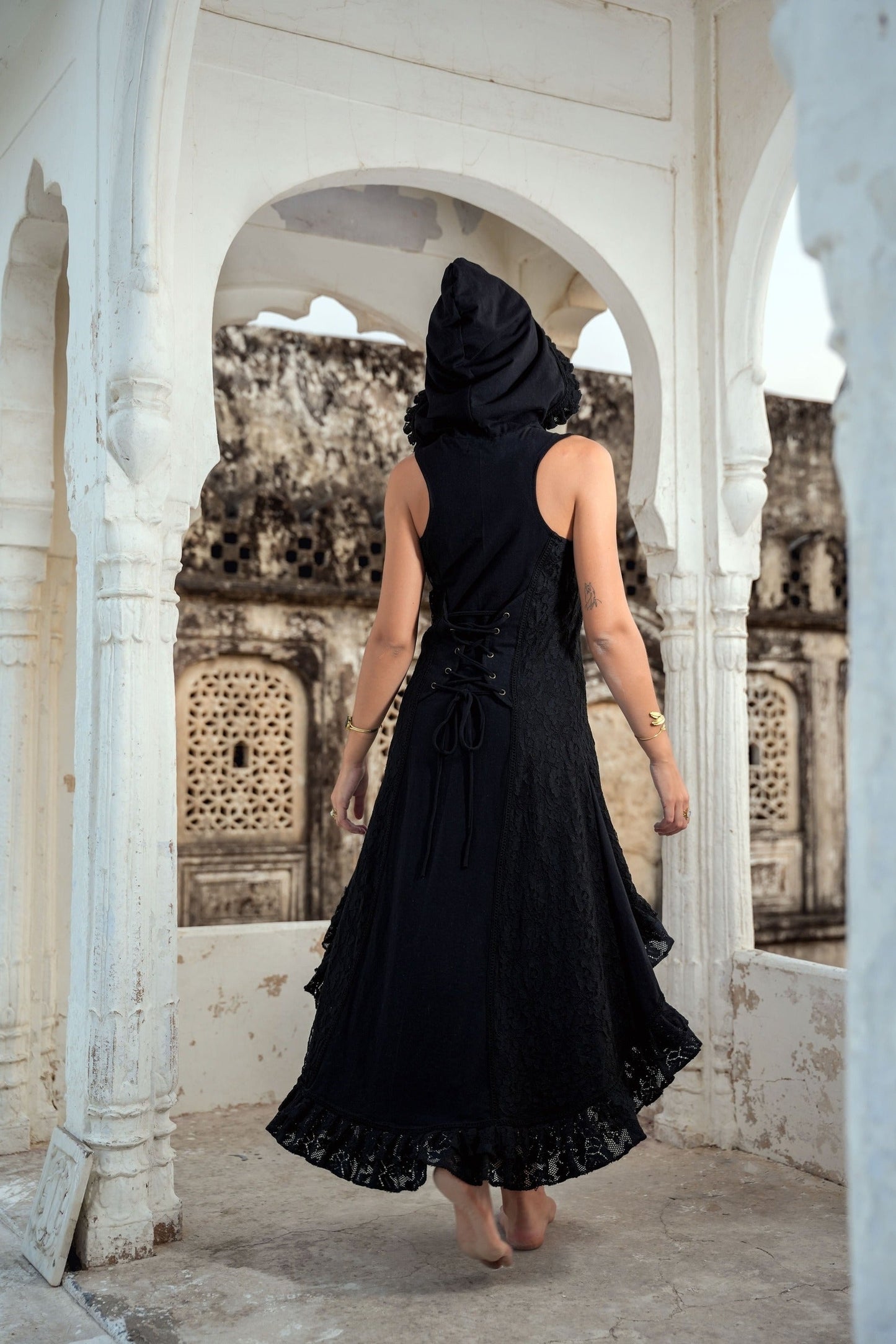 Boho Festival jurk Zwart