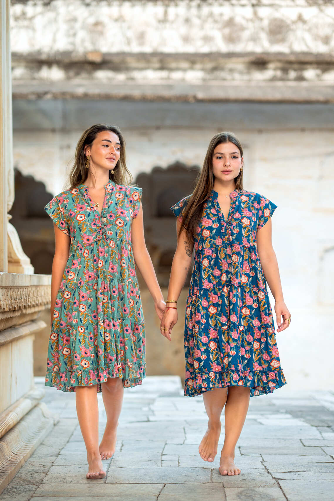 Amore midi jurk Blauw