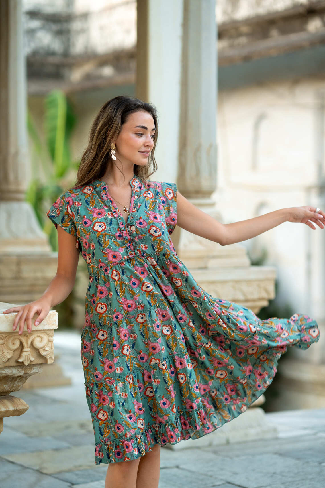Amore midi jurk Groen