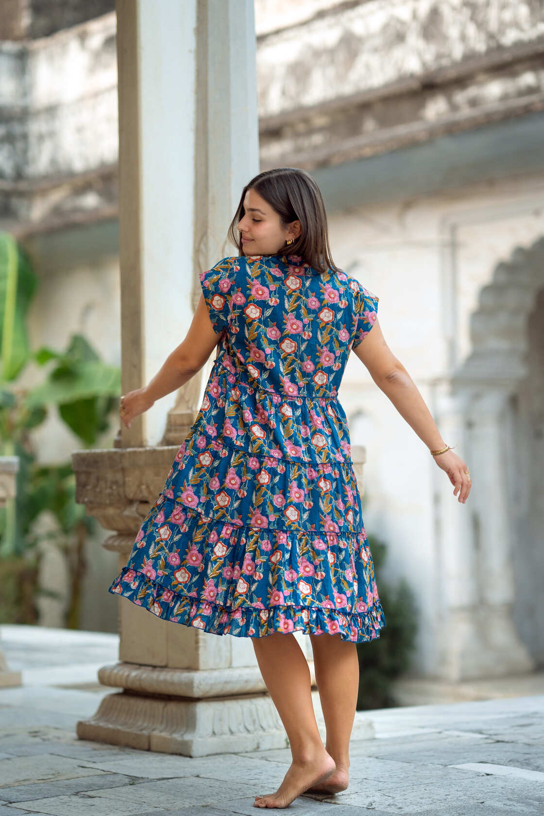 Amore midi jurk Blauw