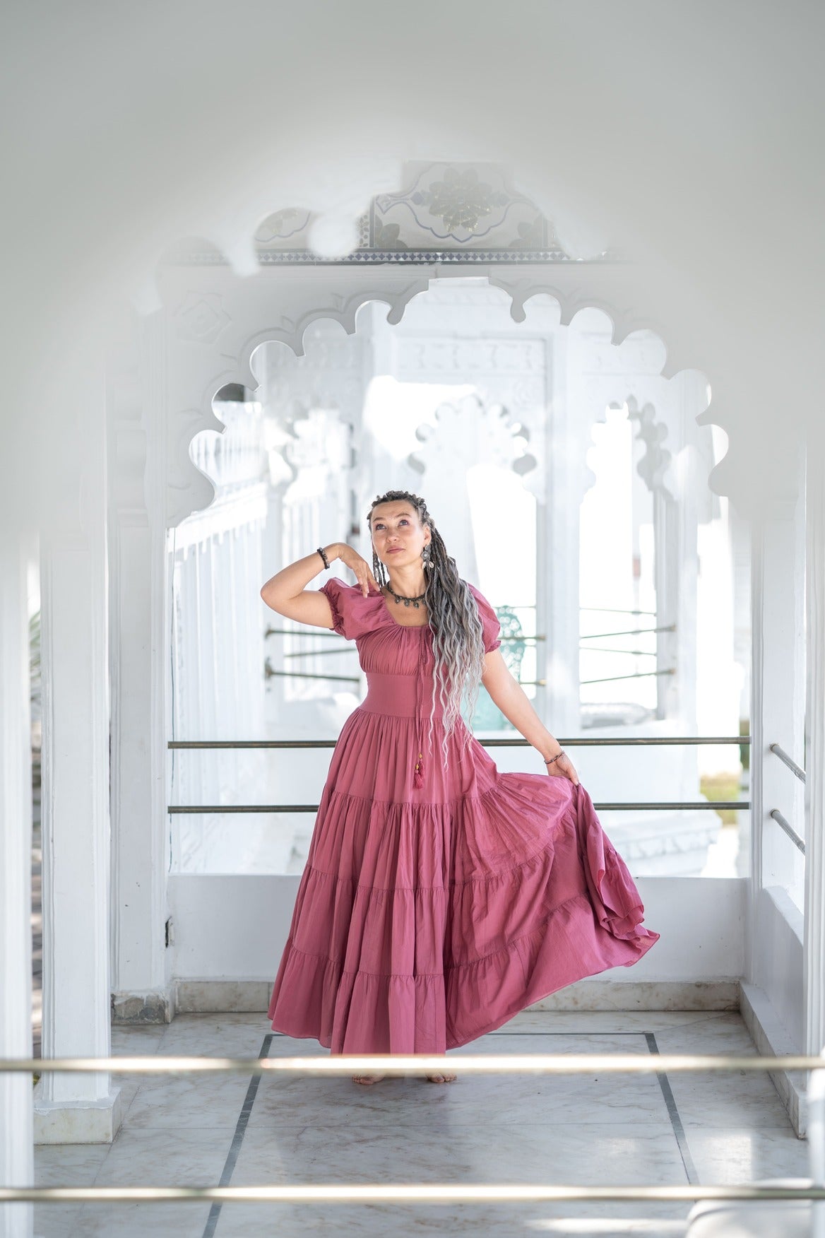 Vaiana Zomerjurk - Korte mouw Pastel roze
