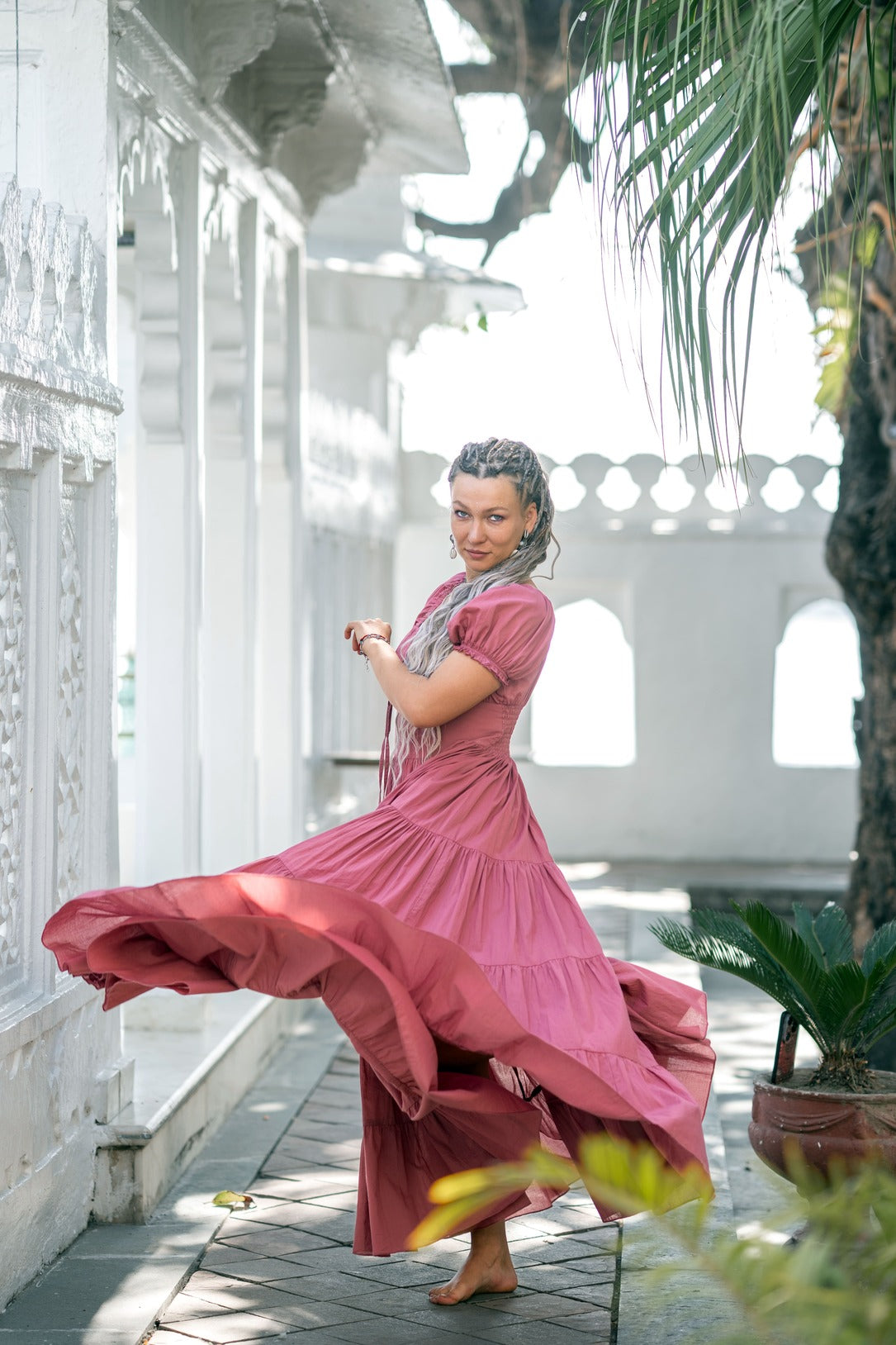 Vaiana Zomerjurk - Korte mouw Pastel roze