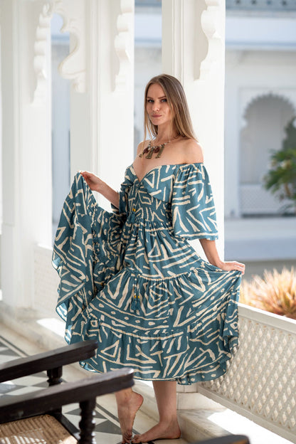 Tara Jurk Midi Print