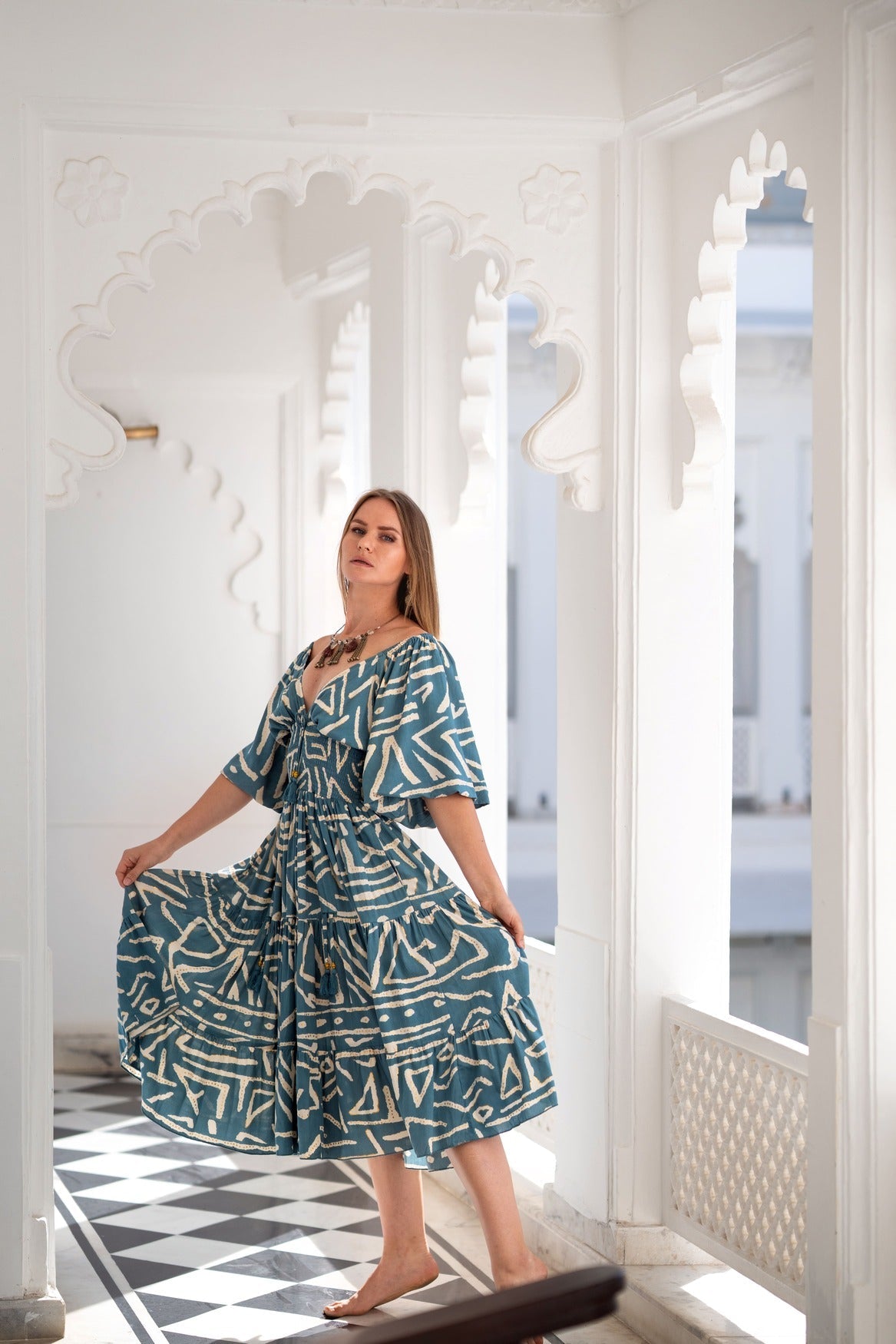Tara Jurk Midi Print