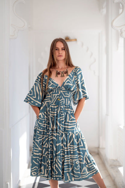 Tara Jurk Midi Print
