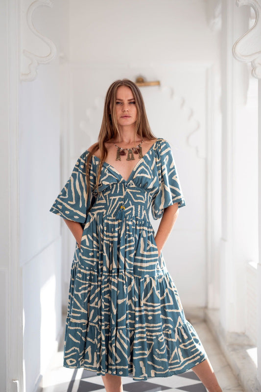 Tara Jurk Midi Print