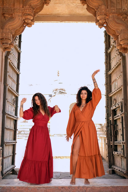 Devi Jurk Warm oranje