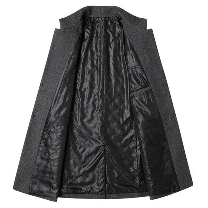 Wollen Mantel met Opstaande Kraag | Stijlvol & Warm | Perfect voor Zakelijk & Casual