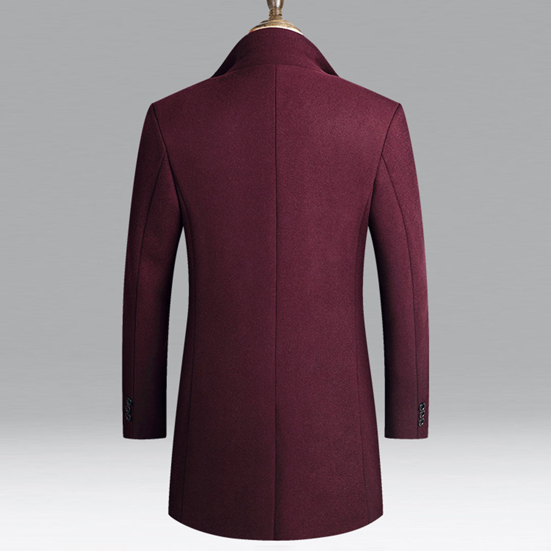 Wollen Mantel met Opstaande Kraag | Stijlvol & Warm | Perfect voor Zakelijk & Casual