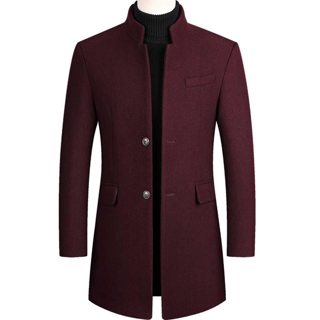 Wollen Mantel met Opstaande Kraag | Stijlvol & Warm | Perfect voor Zakelijk & Casual