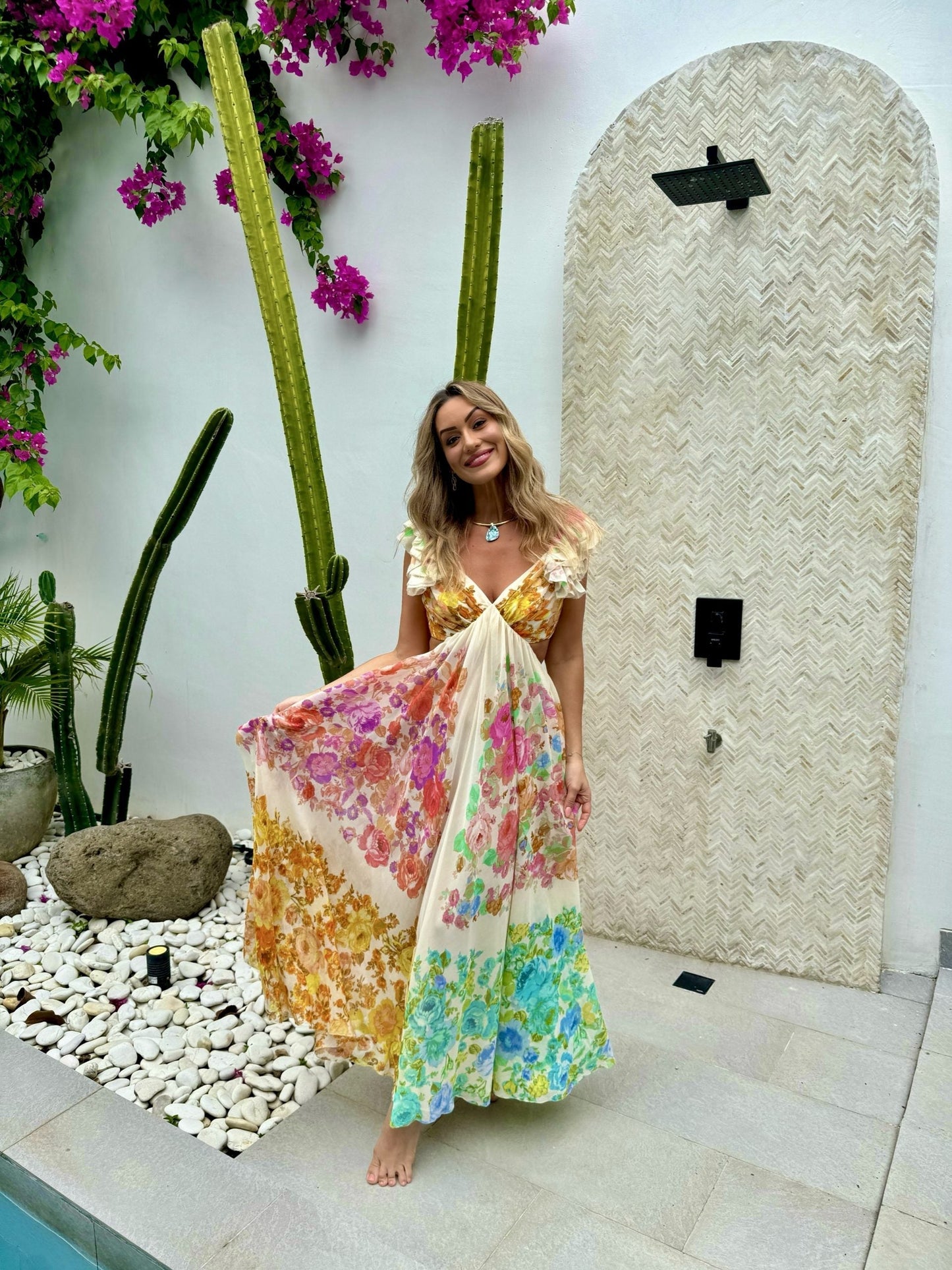 Kyra | zomerjurk met bloemenprint