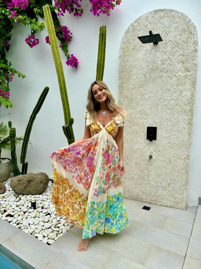 Kyra | zomerjurk met bloemenprint