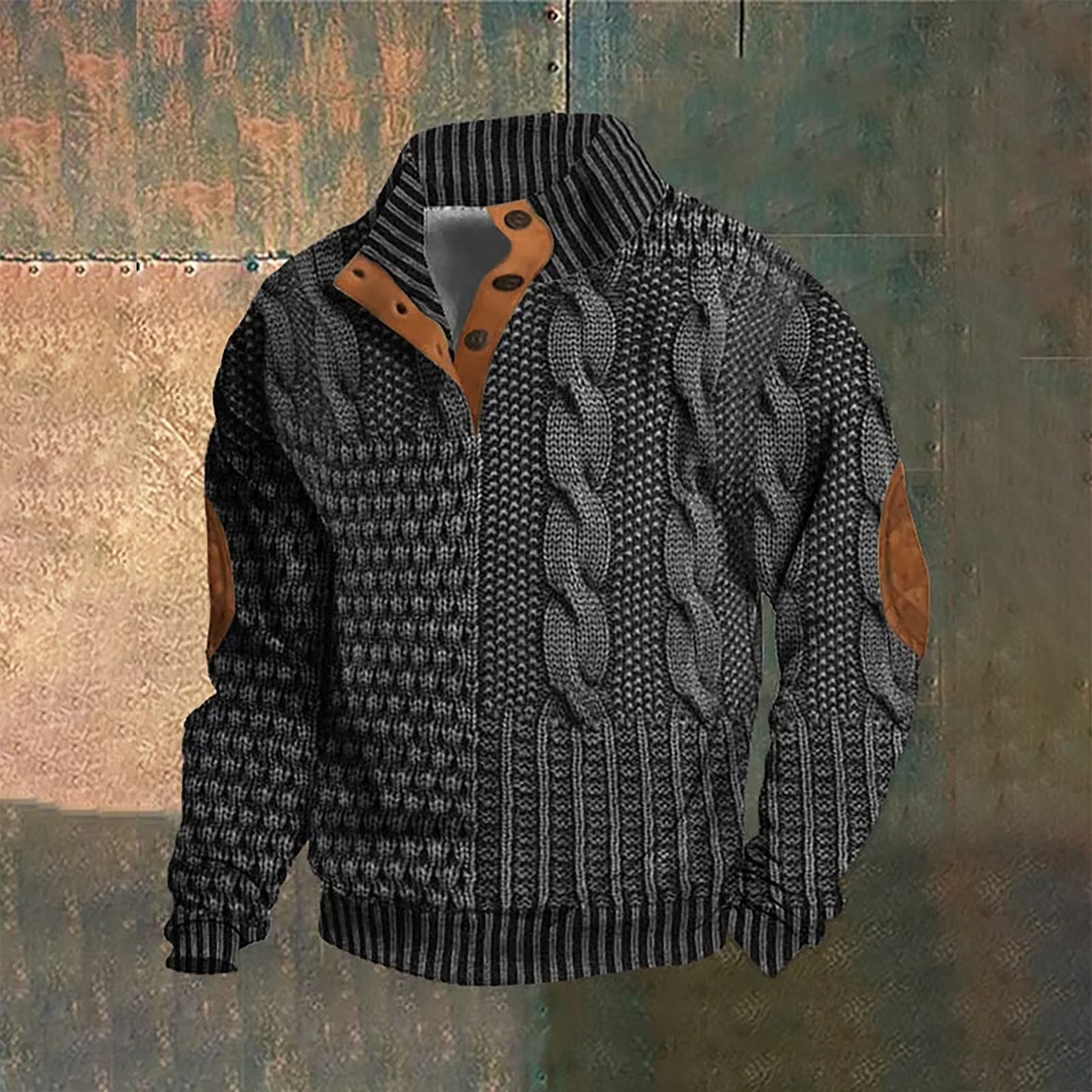 Van Delft Mode®| Wollen Trui met knoopsluiting