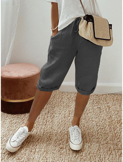 Lina™ Capri Broek – Casual Damesbroek met Comfortabele en Luchtige Pasvorm