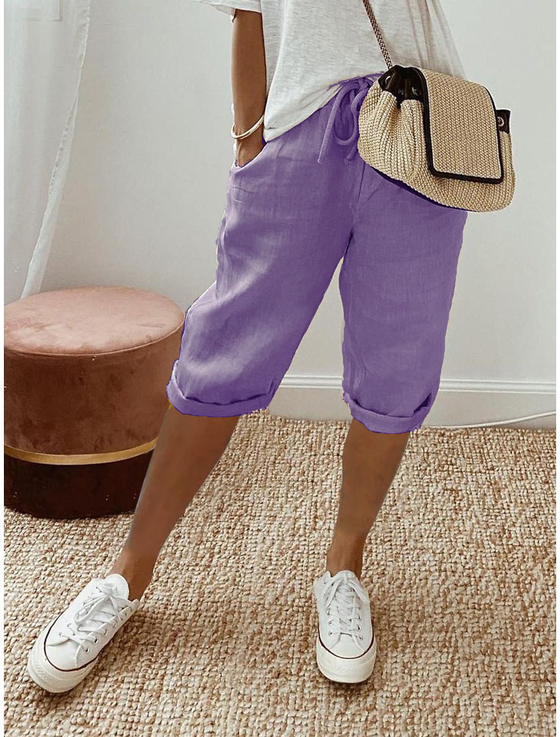 Lina™ Capri Broek – Casual Damesbroek met Comfortabele en Luchtige Pasvorm