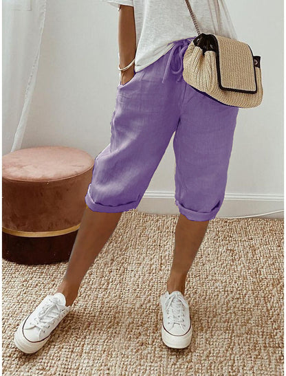 Lina™ Capri Broek – Casual Damesbroek met Comfortabele en Luchtige Pasvorm