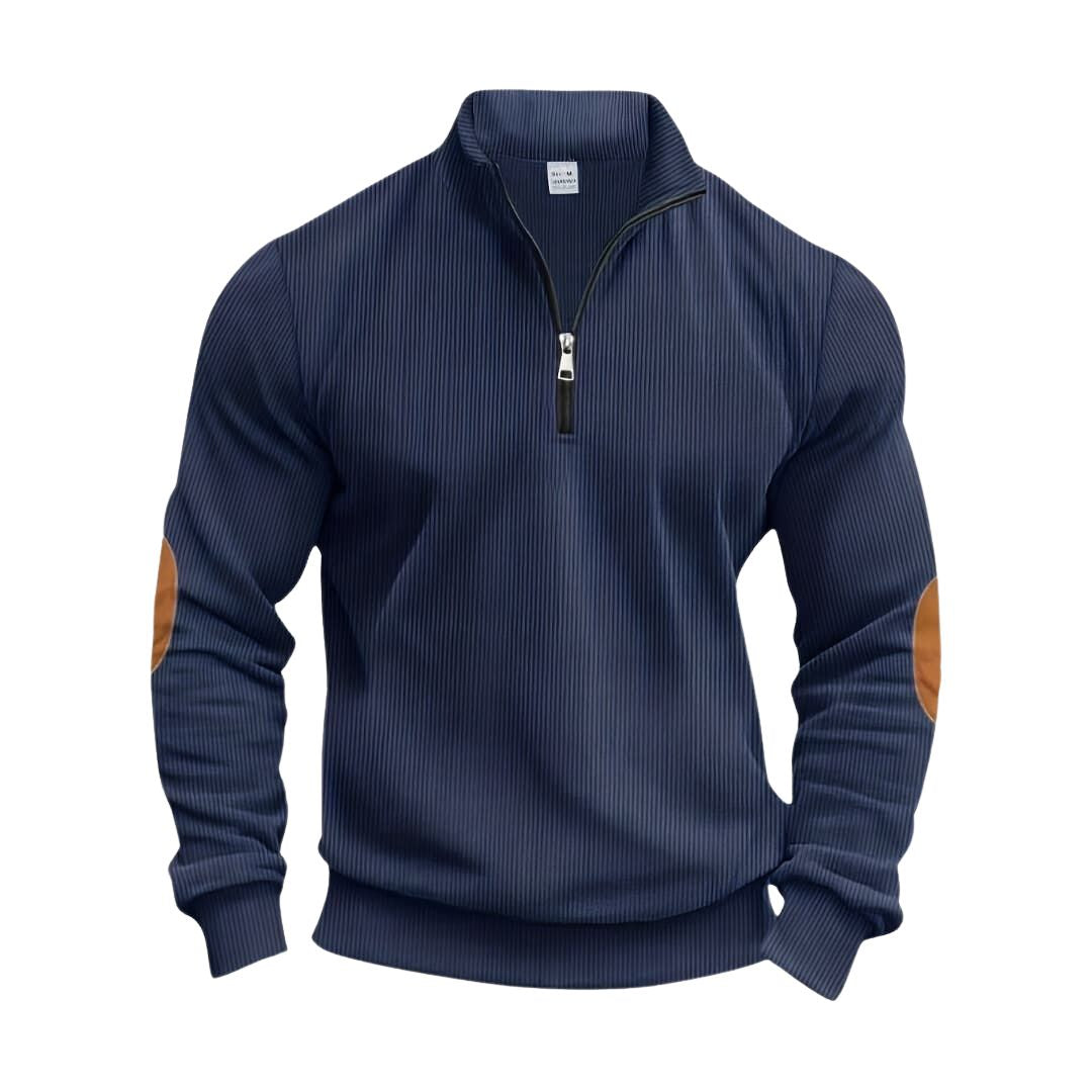 Van Delft Mode® | Modieuze trui met halve rits