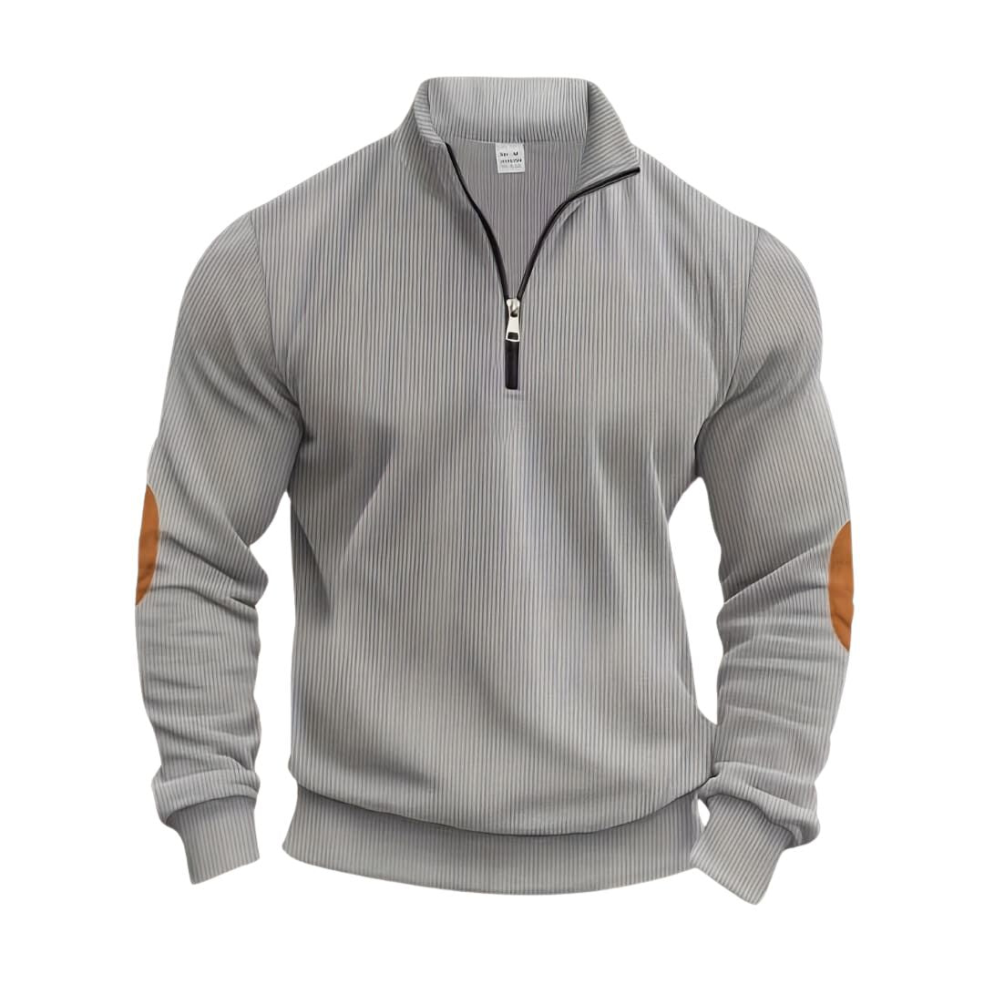 Van Delft Mode® | Modieuze trui met halve rits