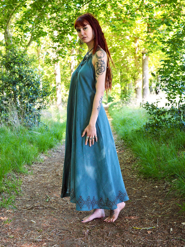 Moonflower zomerjurk Petrol