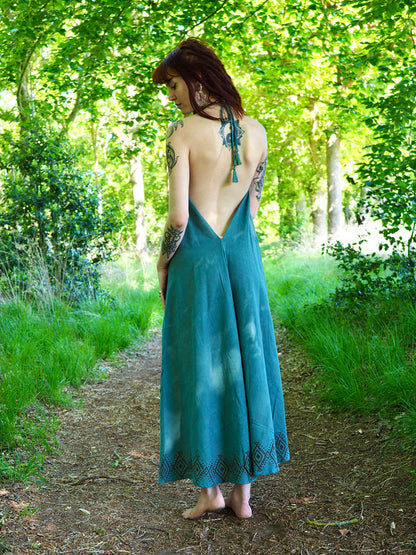 Moonflower zomerjurk Petrol