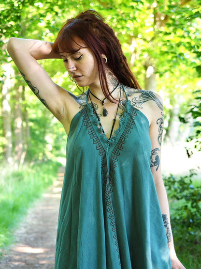 Moonflower zomerjurk Petrol