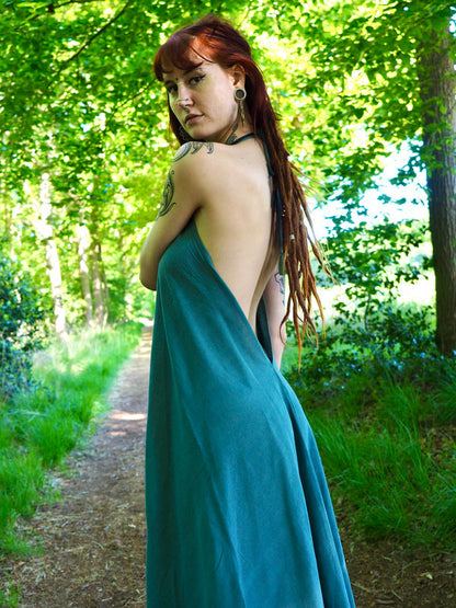 Moonflower zomerjurk Petrol