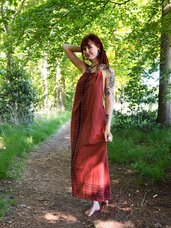 Stardust zomerjurk Warm bruin