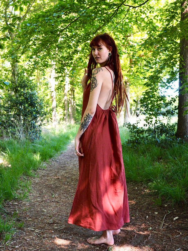 Stardust zomerjurk Warm bruin