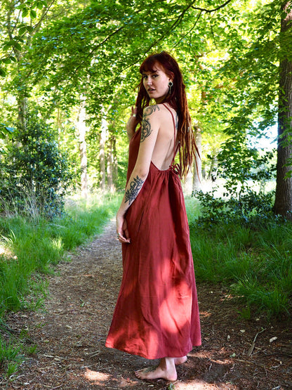 Stardust zomerjurk Warm bruin